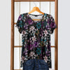 Short Sleeve V-Neck Tunic - Floral