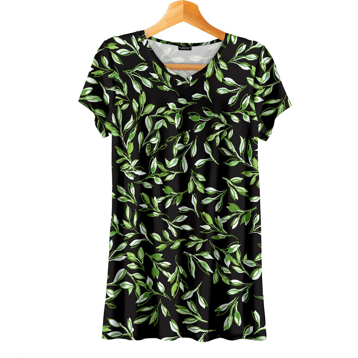 Short Sleeve V-Neck Tunic - Floral