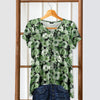Short Sleeve V-Neck Tunic - Floral