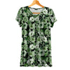 Short Sleeve V-Neck Tunic - Floral