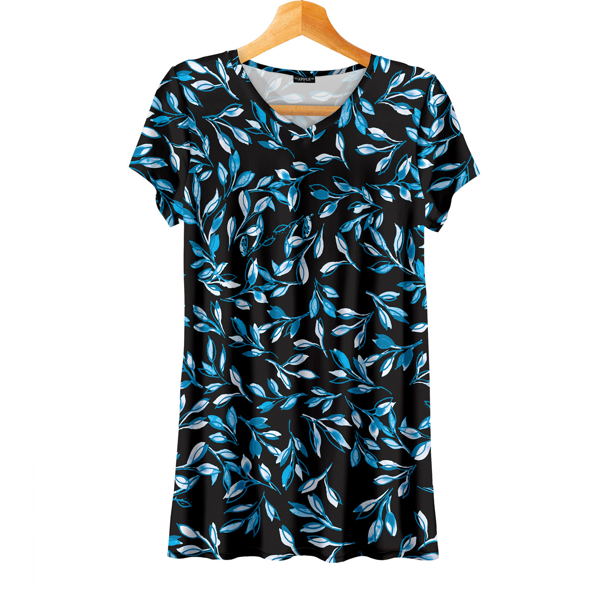Short Sleeve V-Neck Tunic - Floral
