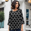 Three Quarter Sleeve Tunic - Geometric