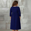 Three Quarter Sleeve Empire Dress with Pockets