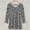 Long Sleeve V Neck Tunic - Jack o' Lanterns