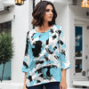 Three Quarter Sleeve Tunic - Abstract