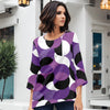 Three Quarter Sleeve Tunic - Geometric