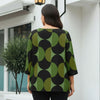 Three Quarter Sleeve Tunic - Abstract