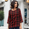 Three Quarter Sleeve Tunic - Plaid