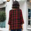 Three Quarter Sleeve Tunic - Plaid