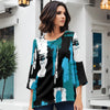 Three Quarter Sleeve Tunic - Abstract