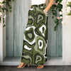 Drawstring Maxi Skirt with Side Pockets - Abstract Swirl
