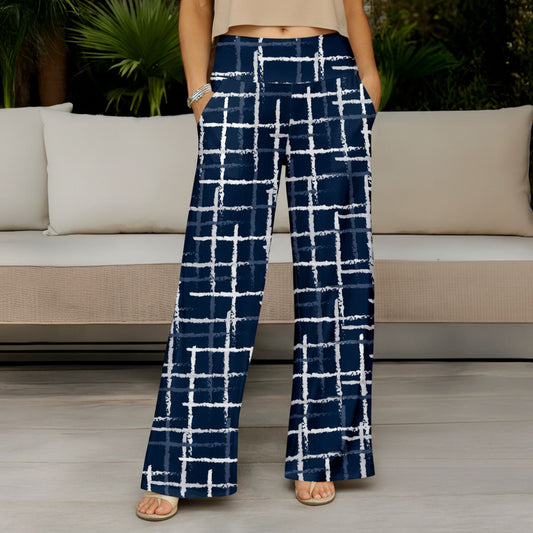 Wide Leg Pants with Pockets - Cross Hatch