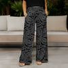 Wide Leg Pants with Pockets - Bats
