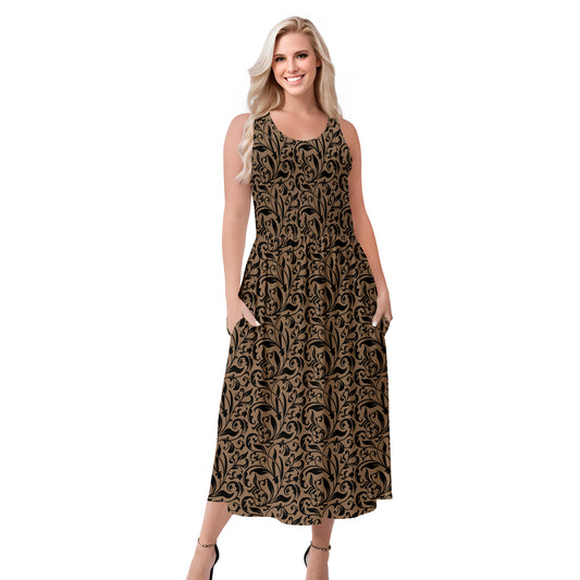 Sleeveless Maxi Dress with Pockets