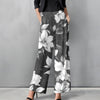 Straight Leg Pants with Pockets - Floral