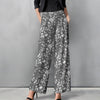 Straight Leg Pants with Pockets - Floral