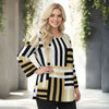 Long Sleeve Round Neck Tunic - Geometric