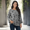 Long Sleeve Round Neck Tunic - Floral