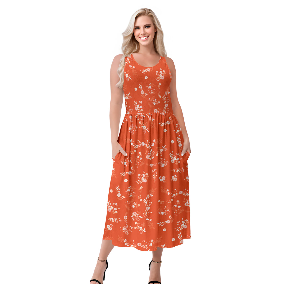 Sleeveless Maxi Dress with Pockets