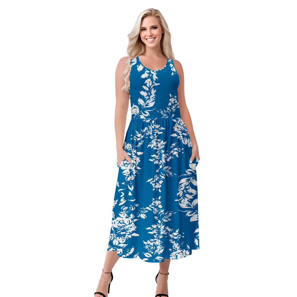 Sleeveless Maxi Dress with Pockets