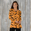 Long Sleeve V Neck Tunic - Bats