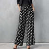 Straight Leg Pants with Pockets - Polka Dots