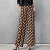 Straight Leg Pants with Pockets - Polka Dots
