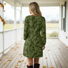 Long Sleeve Front Tie-Waist Dress - Floral