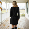Long Sleeve Front Tie-Waist Dress