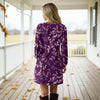 Long Sleeve Front Tie-Waist Dress - Floral