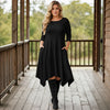 Three Quarter Sleeve Midi Dress with Pockets